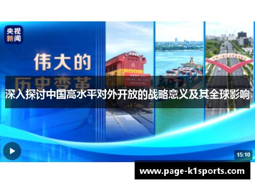 深入探讨中国高水平对外开放的战略意义及其全球影响