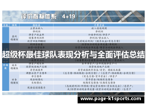 超级杯最佳球队表现分析与全面评估总结